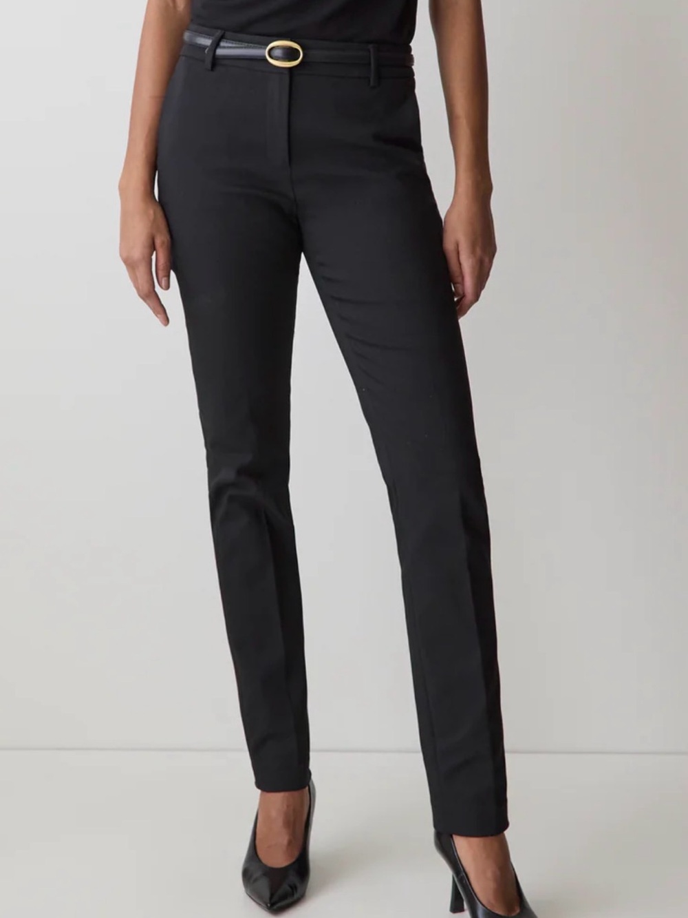 NWOT Limitless Black Mid-Rise Long Slim-Leg Signature Fit Pant Cotton Blend